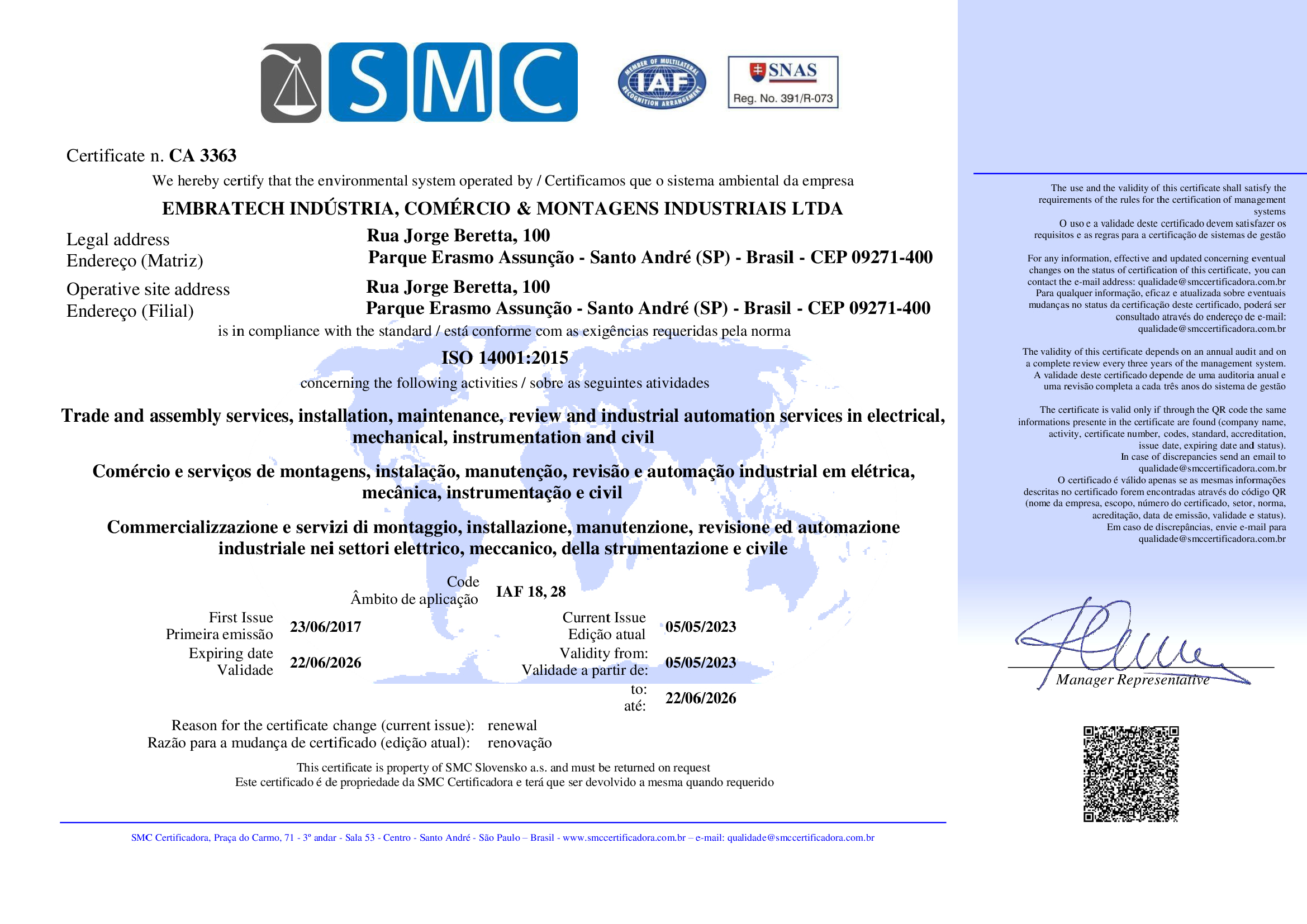 Certificado ISO:14001