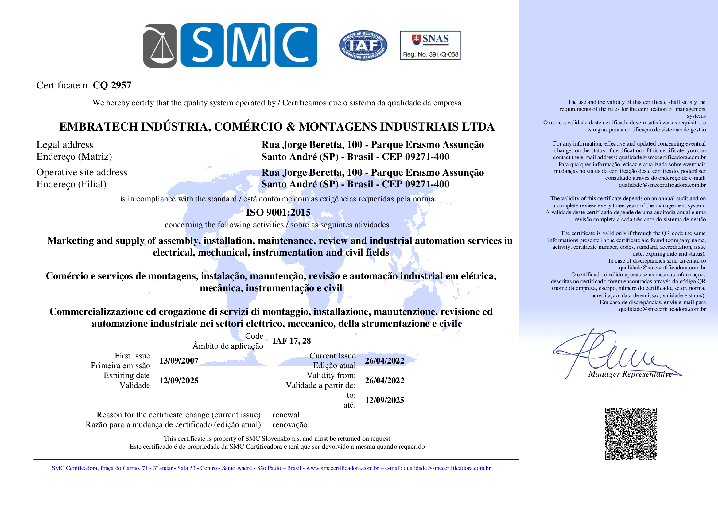 Certificado ISO:9001